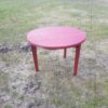 Red Round Wooden Table for Sale