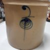 2 Gallon Crock with Primitive Butter Churn Attachment Close up