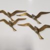 Set of 4 Vintage Brass Dove Wall Hangings for sale