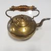 Brass Teapot with Amber Glass Handle for sale