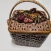 Small Ceramic Picnic Basket Cookie Jar for sale