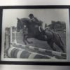 Vintage Horse Jumping Black and white framed photo for sale