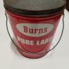 5 lb Burns Pure Lard Bucket with lid for sale