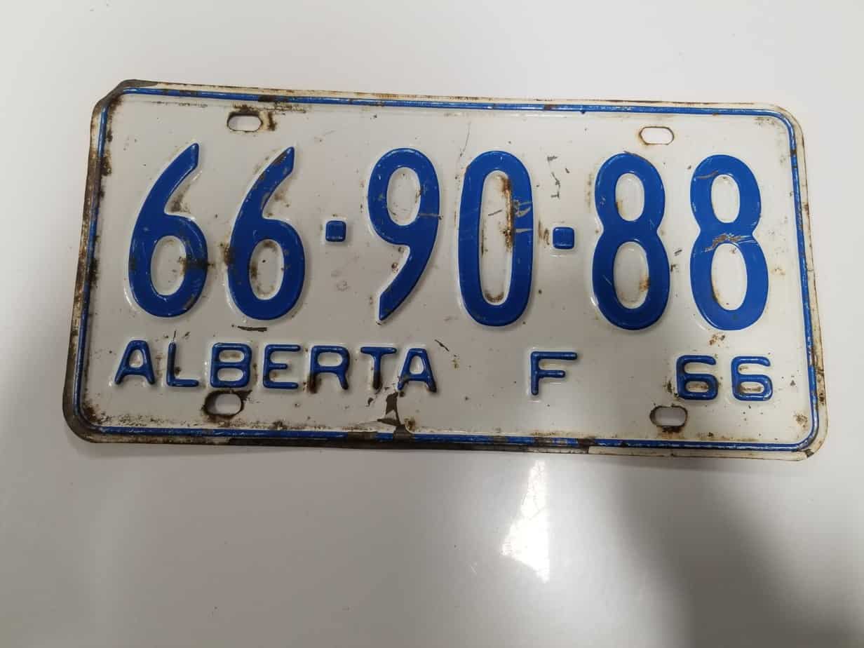 1966 Alberta Farm License Plate for sale