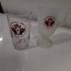 Set of 2 Vintage Marshall Wells Advertising Glassware for sale