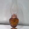 Vintage Amber Glass Oil Lamp