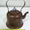 Vintage Copper Tea Kettle With Porcelain Handles for sale