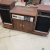 Vintage Electrophonic 8 Track Player cabinet with speakers for sale