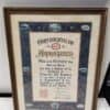 1940 Imperial Esso Framed Dealer Certificate of Appreciation for sale