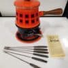 Vintage Retro Enamel Fondue Set for sale