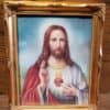 Vintage Sacred Heart Jesus Original Framed Print for sale