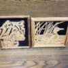 Wood wall art originals loon and wolf for sale