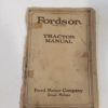 1923 Fordson Tractor Operator's Manual for sale