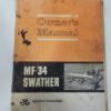 Massey Ferguson MF-34 Swather Owner's Manual for sale