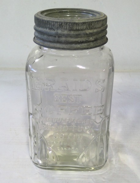 Vintage Braid's Best Coffee Jar for sale