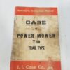 Case Power Mower T10 Trail Type Owner's Manual - 1959 for sale