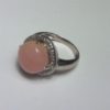 Vintage Pink Stone Sterling silver ring for sale