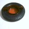 Vintage Dominion Royal Heavy Duty Tire Ashtray with Amber Glass for sale