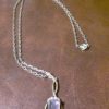 Vintage Pink Crystal Pendant on 20" chain for sale