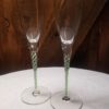 A Pair of Josephinenhutte Colour Twist Champagne Glass c1910 for sale