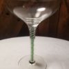 Josephinenhutte Colour Green Twist Champagne Glass C.1910 for sale