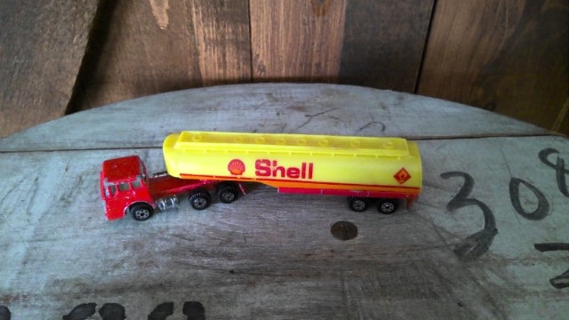 Vintage Yatming Shell Oil Tanker Truck Toy for sale