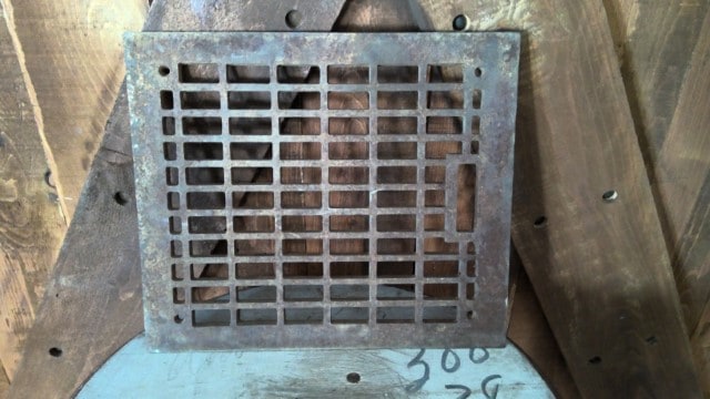 Antique Cast Iron 10x12 Floor Grate for sale