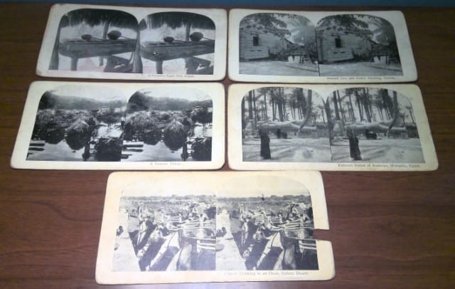 Lot of 5 antique Early 1900s Stereoview cards of Africa for sale