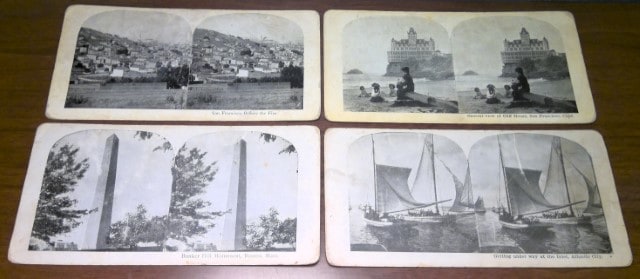 Lot of 4 antique Early 1900s Stereoview cards of the U.S.A. for sale