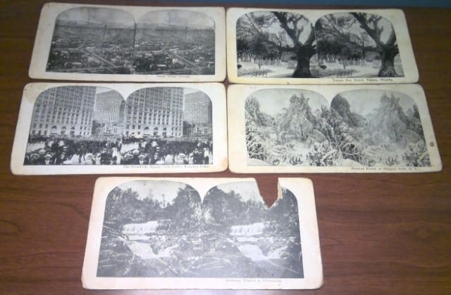 Lot of 5 antique Early 1900s Stereoview cards of the U.S.A. for sale