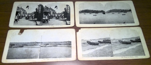 Lot of 4 antique Early 1900s Stereoview cards of China for sale