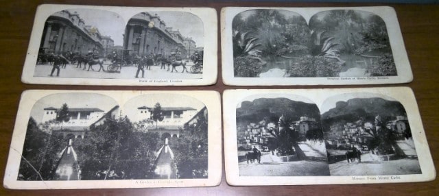 Lot of 4 antique Early 1900s Stereoview cards of Europe for sale