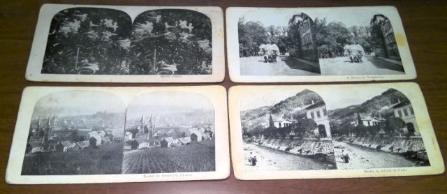 Lot of 4 antique Early 1900s Stereoview cards of Europe for sale