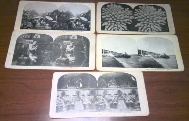 Lot of 5 antique Early 1900s Stereoview cards (misc) for sale