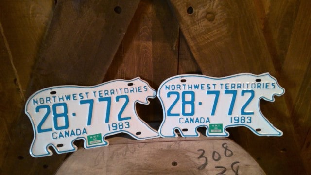 matching set of 1983 Northwest Territories License Plates for sale