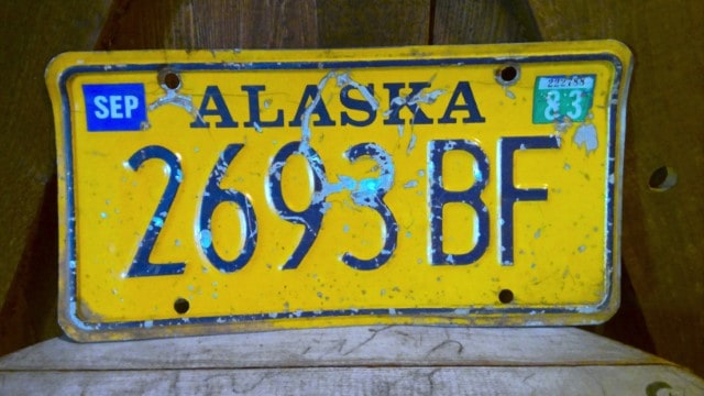 Vintage 1983 Alaska License Plate for sale