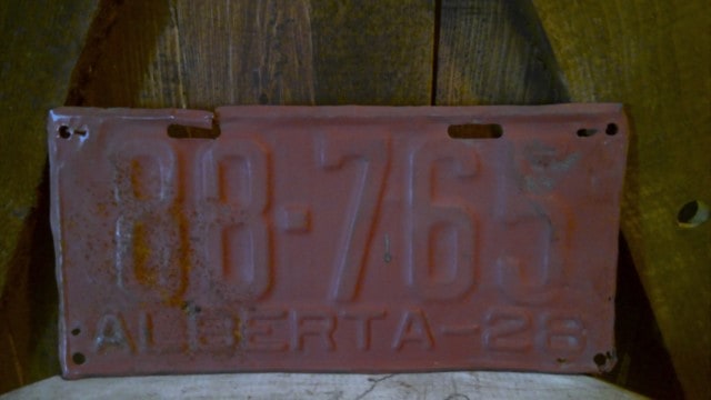 1928 Alberta License Plate for sale