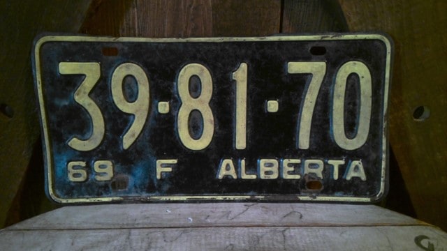 1969 Alberta Farm License Plate for sale