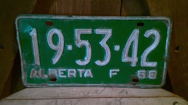 1968 Alberta Farm License Plate for sale