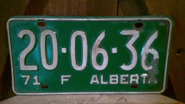 1971 Alberta Farm License Plate for sale