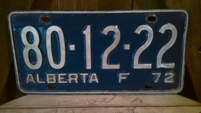 1972 Alberta Farm License Plate for sale