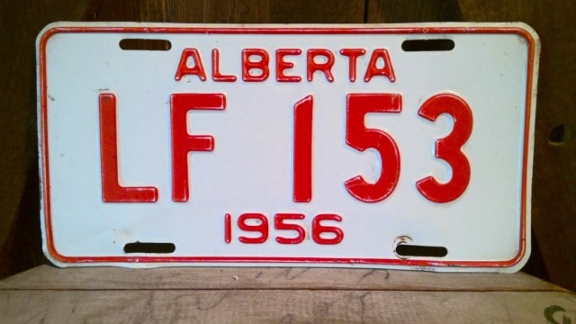 1956 Alberta License Plate for sale