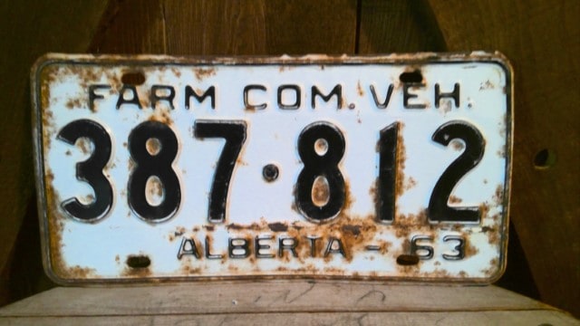 1963 Alberta Farm License Plate for sale