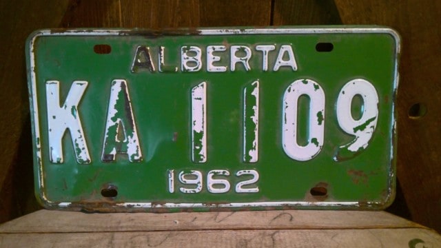 1962 Alberta License Plate for sale