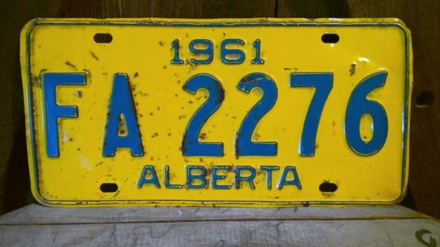 1961 Alberta License Plate for sale