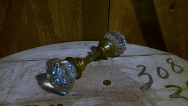 Antique Glass Door Knob Set for sale