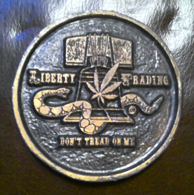 1970s Liberty Marijuana Trading Co Belt Buckle for sale