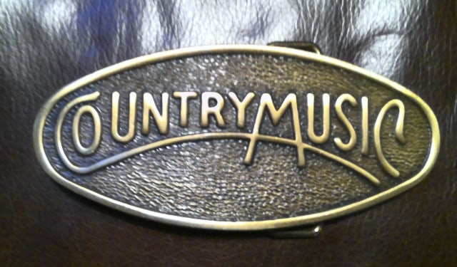 Vintage Brass Country Music Belt Buckle for sale