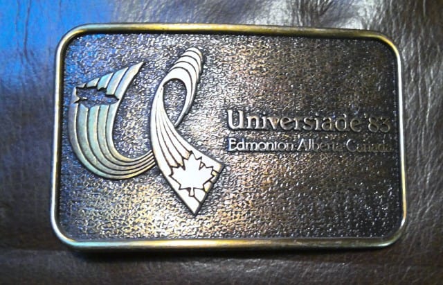 1983 Summer Universiade Edmonton Belt Buckle for sale