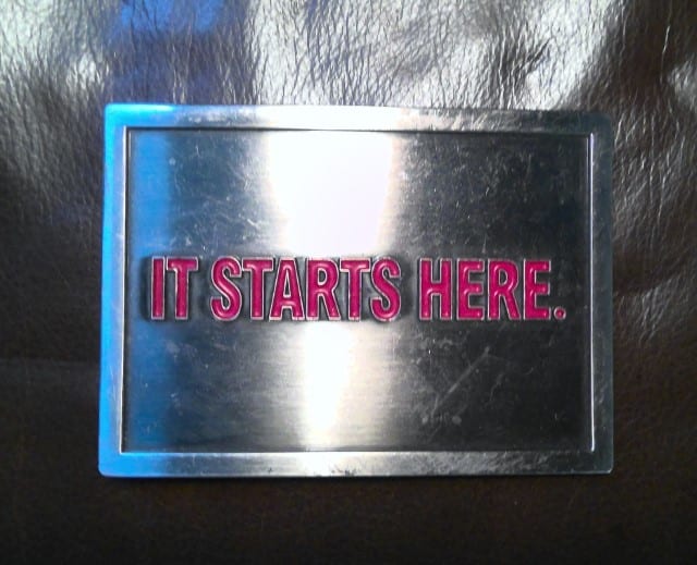 Molson Canadian "It Starts Here" Belt Buckle for sale